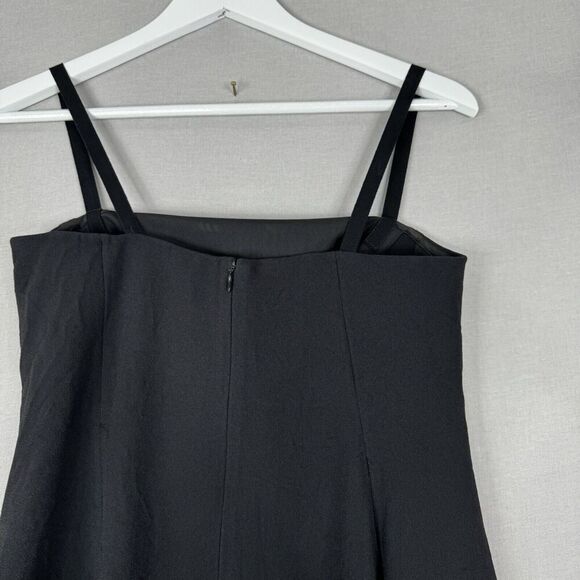 Theory Womens Dress 4 Black Trelle Rosina Crepe Corset Bust Cocktail Asymmetric - Picture 8 of 13